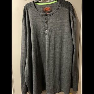 The Foundry supply co. athletic wear long sleeve shirt, grey, 3XL.